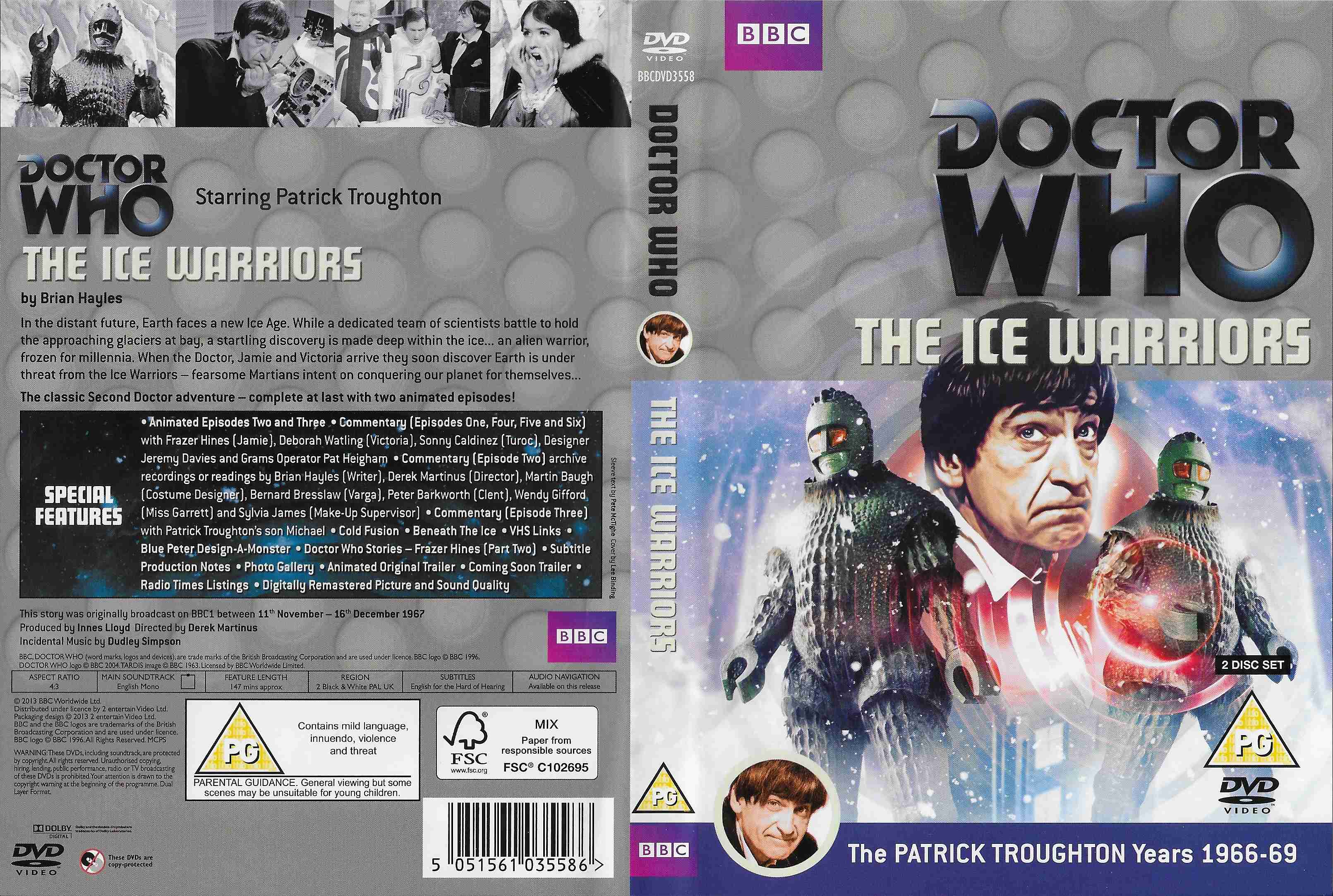 Picture of BBCDVD 3558 Doctor Who - The ice warriors by artist Brian Hayles from the BBC records and Tapes library